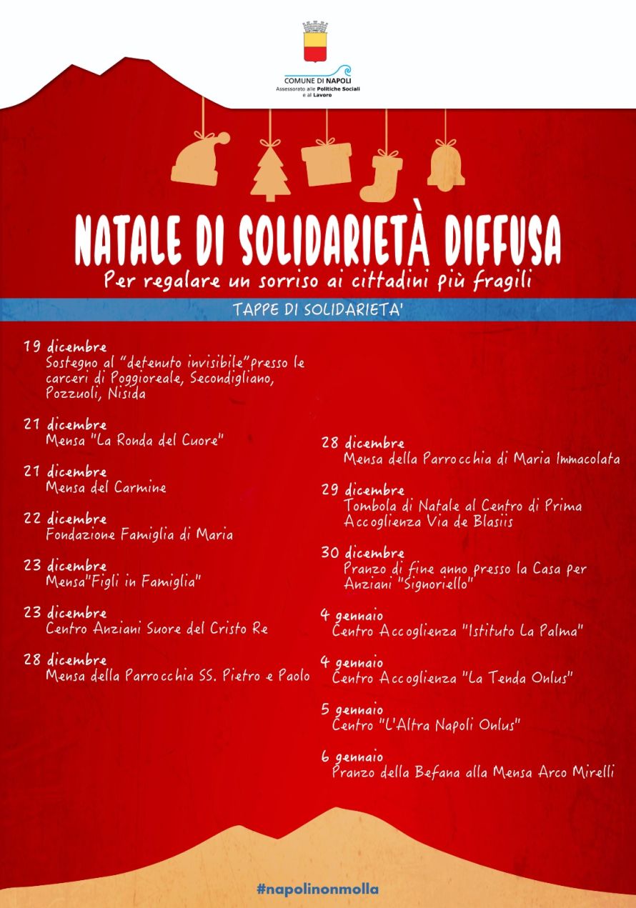 Al via il Natale di Solidarietà Diffusa, una mano tesa per gli ultimi