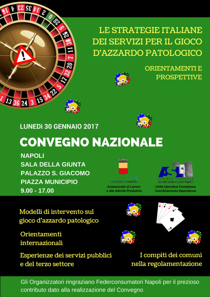 Convegno Nazionale "Le strategie italiane dei servizi per il Gioco d'Azzardo Patologico: orientamenti e prospettive"