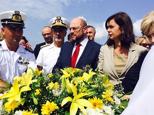 Immagine di Martin Schulz e Laura Boldrini