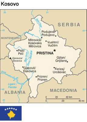 immagini della cartina del Kosovo