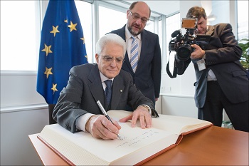 Immagine di Mattarella e Schulz