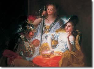 Francisco Goya, Ercole e Onfale, 1784, olio su tela, 81x64,5 cm. Madrid, collezione privata 