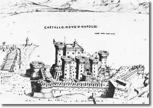 ancient press representing the castle