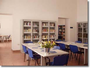 Interior of the library with new furnishing