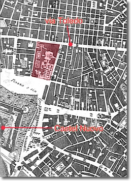 old map with the underlined area before the construction of Ministeri di Stato