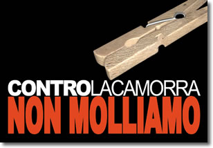 logo della manifestazione contro la camorra non molliamo