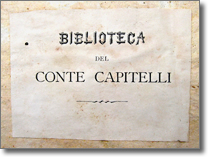 etichetta della biblioteca del conte Guglielmo Capitelli