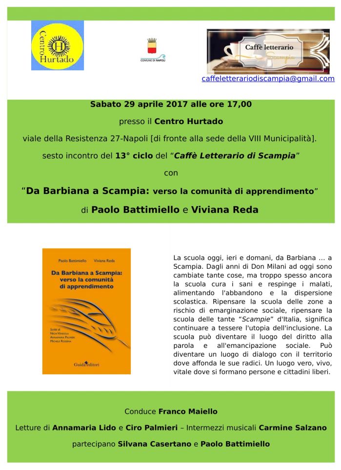 Caffè letterario di Scampia del 29 aprile 2017
