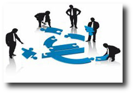 immagine di un puzzle con l'euro