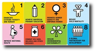 immagini grafiche degli obiettivi del millennio
