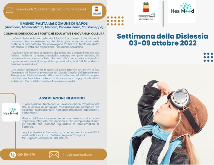 Locandina dell'iniziativa  “Settimana della Dislessia”