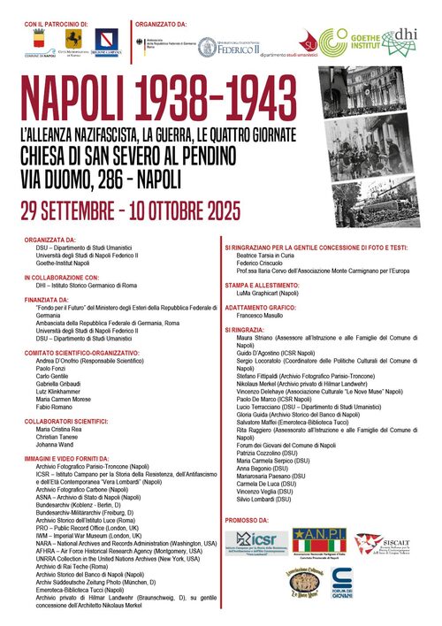 Napoli 1938-1943: l'alleanza nazifascista, la guerra, le Quattro Giornate 