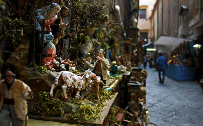 Particolare di un presepe 