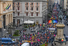 Una foto della marcia di Libera