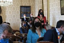 Un momento della conferenza di presentazione del Maggio dei Monumenti in sala Giunta