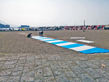 Installata la pedana per persone con disabilità alla Rotonda Diaz