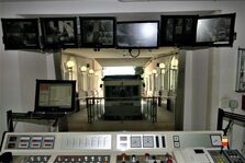 Una foto della cerimonia di riapertura della funicolare