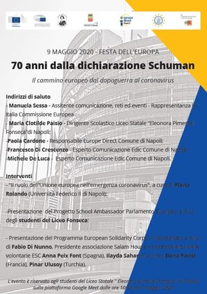 locandina evento festa dell europa 9 maggio 2020