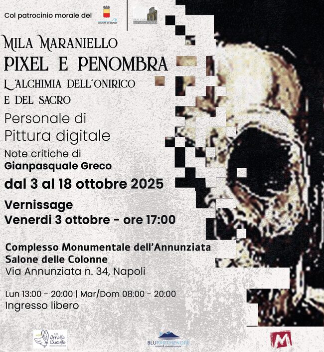 Pixel e Penombra: l’alchimia dell’onirico e del sacro in mostra nella pittura digitale di Mila Maraniello