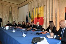 Un momento della presentazione in sala Giunta