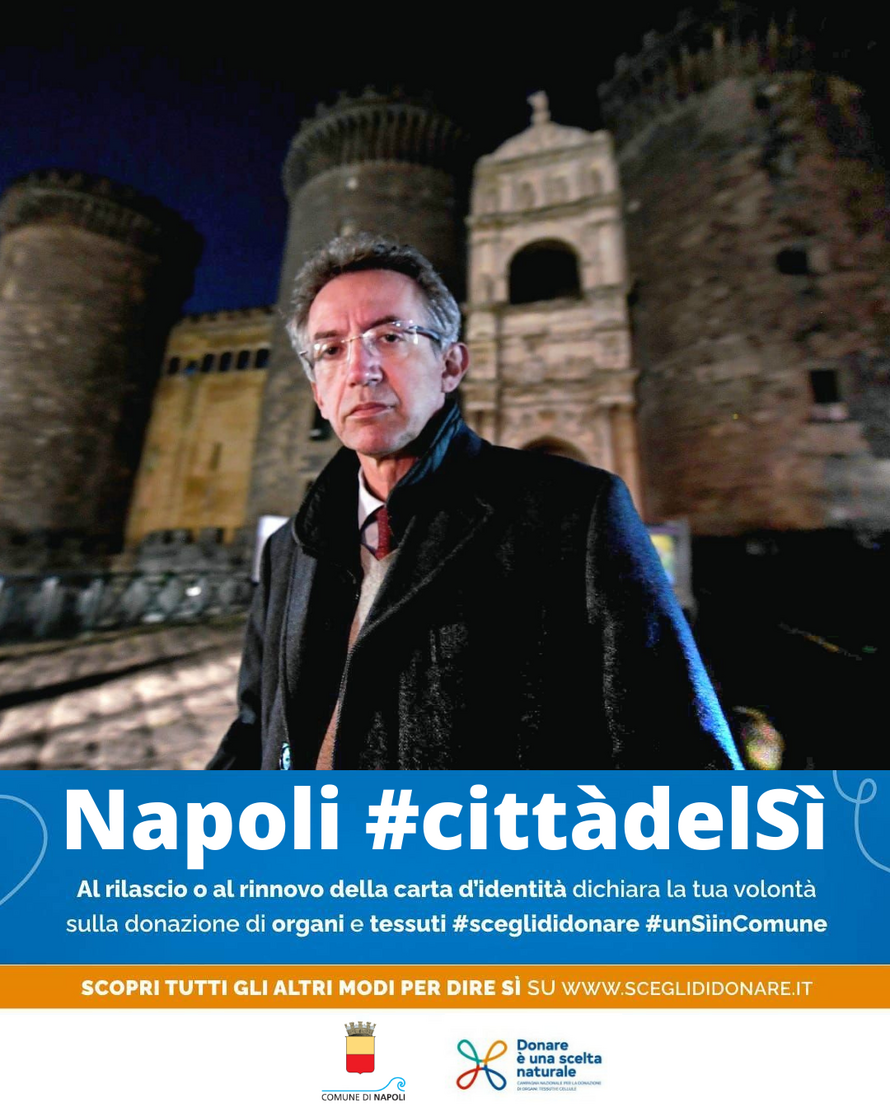 Il sindaco Manfredi per la campagna sulla donazione degli organi