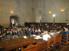 Un momento della presentazione nella Sala dei Baroni