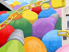 Una foto del murales