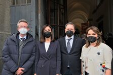 Una foto dell'incontro al Mann