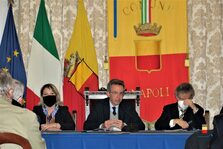 Un momento della conferenza stampa