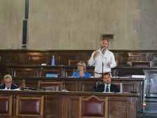 Una foto della seduta del Consiglio comunale che ha approvato il bilancio di previsione