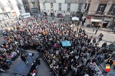 Una foto della manifestazione in piazza
