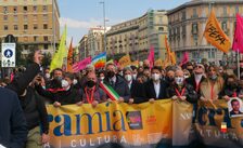 Una foto della marcia di Libera