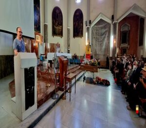 L'assessore Armato ai funerali di Antonio Casagrande